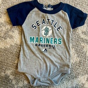 Majestic Seattle Mariners Kids One Piece - Gray and Navy